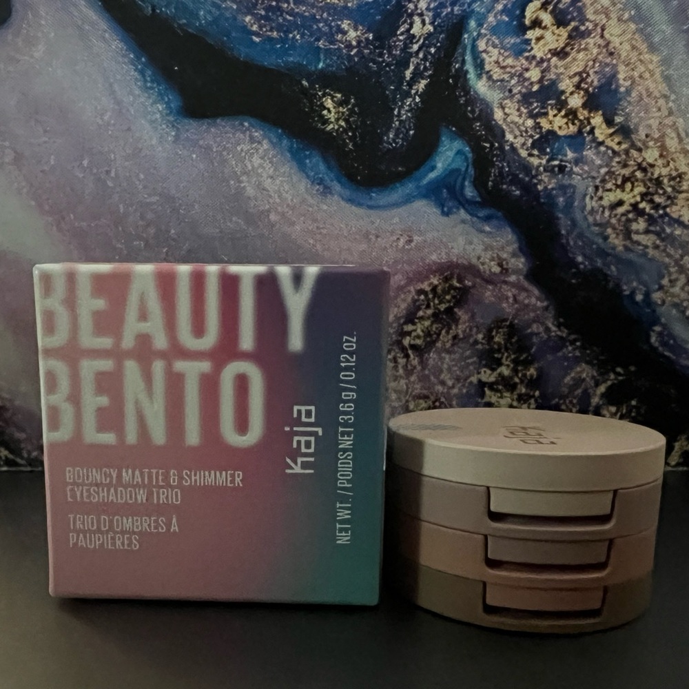 BNIB Kaja Beauty Bento Matte & Shimmer Eyeshadow Trio - in Chocolate Dahlia